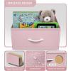 imageSorbus Fabric Dresser for Kids Bedroom  Chest of 6 Drawers Tall Storage Tower Clothing Organizer for Closet for Playroom for Nursery Steel Frame Fabric Bins  Wood Handle MultiPastelPink