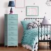imageSorbus Fabric Dresser for Kids Bedroom  Chest of 6 Drawers Tall Storage Tower Clothing Organizer for Closet for Playroom for Nursery Steel Frame Fabric Bins  Wood Handle MultiPastelAqua