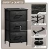 imageSorbus Fabric Dresser for Kids Bedroom  Chest of 6 Drawers Tall Storage Tower Clothing Organizer for Closet for Playroom for Nursery Steel Frame Fabric Bins  Wood Handle WhiteGray Wood