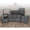 imageSorbus Fabric Dresser for Kids Bedroom  Chest of 6 Drawers Tall Storage Tower Clothing Organizer for Closet for Playroom for Nursery Steel Frame Fabric Bins  Wood Handle WhiteBlack