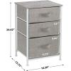 imageSorbus Fabric Dresser for Kids Bedroom  Chest of 6 Drawers Tall Storage Tower Clothing Organizer for Closet for Playroom for Nursery Steel Frame Fabric Bins  Wood Handle WhiteGrey