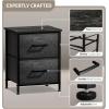 imageSorbus Fabric Dresser for Kids Bedroom  Chest of 6 Drawers Tall Storage Tower Clothing Organizer for Closet for Playroom for Nursery Steel Frame Fabric Bins  Wood Handle WhiteGray Wood