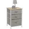 imageSorbus Fabric Dresser for Kids Bedroom  Chest of 6 Drawers Tall Storage Tower Clothing Organizer for Closet for Playroom for Nursery Steel Frame Fabric Bins  Wood Handle WhiteBeige