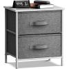 imageSorbus Fabric Dresser for Kids Bedroom  Chest of 6 Drawers Tall Storage Tower Clothing Organizer for Closet for Playroom for Nursery Steel Frame Fabric Bins  Wood Handle WhiteWhite