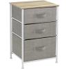 imageSorbus Fabric Dresser for Kids Bedroom  Chest of 6 Drawers Tall Storage Tower Clothing Organizer for Closet for Playroom for Nursery Steel Frame Fabric Bins  Wood Handle WhiteBeige