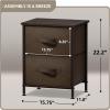 imageSorbus Fabric Dresser for Kids Bedroom  Chest of 6 Drawers Tall Storage Tower Clothing Organizer for Closet for Playroom for Nursery Steel Frame Fabric Bins  Wood Handle WhiteBrown