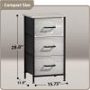 imageSorbus Fabric Dresser for Kids Bedroom  Chest of 6 Drawers Tall Storage Tower Clothing Organizer for Closet for Playroom for Nursery Steel Frame Fabric Bins  Wood Handle WhiteGreige