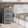 imageSorbus Fabric Dresser for Kids Bedroom  Chest of 6 Drawers Tall Storage Tower Clothing Organizer for Closet for Playroom for Nursery Steel Frame Fabric Bins  Wood Handle WhiteBeige