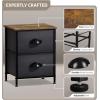 imageSorbus Fabric Dresser for Kids Bedroom  Chest of 6 Drawers Tall Storage Tower Clothing Organizer for Closet for Playroom for Nursery Steel Frame Fabric Bins  Wood Handle WhiteWood Top  Black