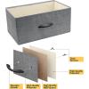 imageSorbus Fabric Dresser for Kids Bedroom  Chest of 6 Drawers Tall Storage Tower Clothing Organizer for Closet for Playroom for Nursery Steel Frame Fabric Bins  Wood Handle WhiteBlack