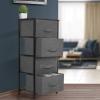 imageSorbus Fabric Dresser for Kids Bedroom  Chest of 6 Drawers Tall Storage Tower Clothing Organizer for Closet for Playroom for Nursery Steel Frame Fabric Bins  Wood Handle WhiteBlack