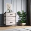 imageSorbus Fabric Dresser for Kids Bedroom  Chest of 6 Drawers Tall Storage Tower Clothing Organizer for Closet for Playroom for Nursery Steel Frame Fabric Bins  Wood Handle WhiteGreige