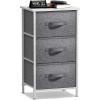 imageSorbus Fabric Dresser for Kids Bedroom  Chest of 6 Drawers Tall Storage Tower Clothing Organizer for Closet for Playroom for Nursery Steel Frame Fabric Bins  Wood Handle WhiteWhite