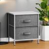 imageSorbus Fabric Dresser for Kids Bedroom  Chest of 6 Drawers Tall Storage Tower Clothing Organizer for Closet for Playroom for Nursery Steel Frame Fabric Bins  Wood Handle WhiteWhite