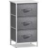 imageSorbus Fabric Dresser for Kids Bedroom  Chest of 6 Drawers Tall Storage Tower Clothing Organizer for Closet for Playroom for Nursery Steel Frame Fabric Bins  Wood Handle WhiteWhite