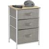 imageSorbus Fabric Dresser for Kids Bedroom  Chest of 6 Drawers Tall Storage Tower Clothing Organizer for Closet for Playroom for Nursery Steel Frame Fabric Bins  Wood Handle WhiteBeige