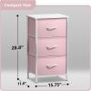 imageSorbus Fabric Dresser for Kids Bedroom  Chest of 6 Drawers Tall Storage Tower Clothing Organizer for Closet for Playroom for Nursery Steel Frame Fabric Bins  Wood Handle MultiPastelPink