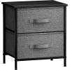 imageSorbus Fabric Dresser for Kids Bedroom  Chest of 6 Drawers Tall Storage Tower Clothing Organizer for Closet for Playroom for Nursery Steel Frame Fabric Bins  Wood Handle WhiteBlack