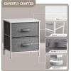 imageSorbus Fabric Dresser for Kids Bedroom  Chest of 6 Drawers Tall Storage Tower Clothing Organizer for Closet for Playroom for Nursery Steel Frame Fabric Bins  Wood Handle WhiteWhite