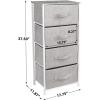 imageSorbus Fabric Dresser for Kids Bedroom  Chest of 6 Drawers Tall Storage Tower Clothing Organizer for Closet for Playroom for Nursery Steel Frame Fabric Bins  Wood Handle WhiteGrey