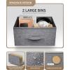 imageSorbus Fabric Dresser for Kids Bedroom  Chest of 6 Drawers Tall Storage Tower Clothing Organizer for Closet for Playroom for Nursery Steel Frame Fabric Bins  Wood Handle WhiteBlack