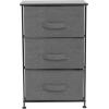 imageSorbus Fabric Dresser for Kids Bedroom  Chest of 6 Drawers Tall Storage Tower Clothing Organizer for Closet for Playroom for Nursery Steel Frame Fabric Bins  Wood Handle WhiteBlack