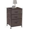 imageSorbus Fabric Dresser for Kids Bedroom  Chest of 6 Drawers Tall Storage Tower Clothing Organizer for Closet for Playroom for Nursery Steel Frame Fabric Bins  Wood Handle WhiteBrown