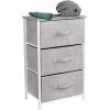 imageSorbus Fabric Dresser for Kids Bedroom  Chest of 6 Drawers Tall Storage Tower Clothing Organizer for Closet for Playroom for Nursery Steel Frame Fabric Bins  Wood Handle WhiteGrey