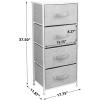 imageSorbus Fabric Dresser for Kids Bedroom  Chest of 6 Drawers Tall Storage Tower Clothing Organizer for Closet for Playroom for Nursery Steel Frame Fabric Bins  Wood Handle WhiteWhite