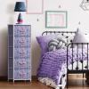 imageSorbus Fabric Dresser for Kids Bedroom  Chest of 6 Drawers Tall Storage Tower Clothing Organizer for Closet for Playroom for Nursery Steel Frame Fabric Bins  Wood Handle MultiPastelPurple Tiedye