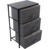 imageSorbus Fabric Dresser for Kids Bedroom  Chest of 6 Drawers Tall Storage Tower Clothing Organizer for Closet for Playroom for Nursery Steel Frame Fabric Bins  Wood Handle WhiteBlack