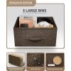 imageSorbus Fabric Dresser for Kids Bedroom  Chest of 6 Drawers Tall Storage Tower Clothing Organizer for Closet for Playroom for Nursery Steel Frame Fabric Bins  Wood Handle WhiteBrown
