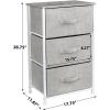 imageSorbus Fabric Dresser for Kids Bedroom  Chest of 6 Drawers Tall Storage Tower Clothing Organizer for Closet for Playroom for Nursery Steel Frame Fabric Bins  Wood Handle WhiteGrey