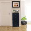 imageSorbus Fabric Dresser for Kids Bedroom  Chest of 6 Drawers Tall Storage Tower Clothing Organizer for Closet for Playroom for Nursery Steel Frame Fabric Bins  Wood Handle WhiteWood Top  Black