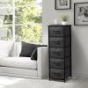 imageSorbus Fabric Dresser for Kids Bedroom  Chest of 6 Drawers Tall Storage Tower Clothing Organizer for Closet for Playroom for Nursery Steel Frame Fabric Bins  Wood Handle WhiteGray Wood