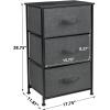 imageSorbus Fabric Dresser for Kids Bedroom  Chest of 6 Drawers Tall Storage Tower Clothing Organizer for Closet for Playroom for Nursery Steel Frame Fabric Bins  Wood Handle WhiteBlack