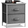 imageSorbus Fabric Dresser for Kids Bedroom  Chest of 6 Drawers Tall Storage Tower Clothing Organizer for Closet for Playroom for Nursery Steel Frame Fabric Bins  Wood Handle WhiteGrey