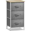 imageSorbus Fabric Dresser for Kids Bedroom  Chest of 6 Drawers Tall Storage Tower Clothing Organizer for Closet for Playroom for Nursery Steel Frame Fabric Bins  Wood Handle WhiteBeige