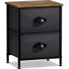 imageSorbus Fabric Dresser for Kids Bedroom  Chest of 6 Drawers Tall Storage Tower Clothing Organizer for Closet for Playroom for Nursery Steel Frame Fabric Bins  Wood Handle WhiteWood Top  Black