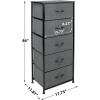 imageSorbus Fabric Dresser for Kids Bedroom  Chest of 6 Drawers Tall Storage Tower Clothing Organizer for Closet for Playroom for Nursery Steel Frame Fabric Bins  Wood Handle WhiteBlack