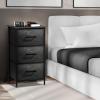 imageSorbus Fabric Dresser for Kids Bedroom  Chest of 6 Drawers Tall Storage Tower Clothing Organizer for Closet for Playroom for Nursery Steel Frame Fabric Bins  Wood Handle WhiteGray Wood