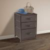 imageSorbus Fabric Dresser for Kids Bedroom  Chest of 6 Drawers Tall Storage Tower Clothing Organizer for Closet for Playroom for Nursery Steel Frame Fabric Bins  Wood Handle WhiteBrown