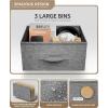 imageSorbus Fabric Dresser for Kids Bedroom  Chest of 6 Drawers Tall Storage Tower Clothing Organizer for Closet for Playroom for Nursery Steel Frame Fabric Bins  Wood Handle WhiteBeige