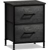 imageSorbus Fabric Dresser for Kids Bedroom  Chest of 6 Drawers Tall Storage Tower Clothing Organizer for Closet for Playroom for Nursery Steel Frame Fabric Bins  Wood Handle WhiteGray Wood