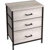 imageSorbus Fabric Dresser for Kids Bedroom  Chest of 6 Drawers Tall Storage Tower Clothing Organizer for Closet for Playroom for Nursery Steel Frame Fabric Bins  Wood Handle WhiteGreige