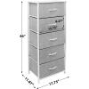 imageSorbus Fabric Dresser for Kids Bedroom  Chest of 6 Drawers Tall Storage Tower Clothing Organizer for Closet for Playroom for Nursery Steel Frame Fabric Bins  Wood Handle WhiteWhite