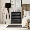 imageSorbus Fabric Dresser for Kids Bedroom  Chest of 6 Drawers Tall Storage Tower Clothing Organizer for Closet for Playroom for Nursery Steel Frame Fabric Bins  Wood Handle WhiteGray Wood