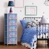 imageSorbus Fabric Dresser for Kids Bedroom  Chest of 6 Drawers Tall Storage Tower Clothing Organizer for Closet for Playroom for Nursery Steel Frame Fabric Bins  Wood Handle MultiPastelBlue Tiedye