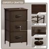 imageSorbus Fabric Dresser for Kids Bedroom  Chest of 6 Drawers Tall Storage Tower Clothing Organizer for Closet for Playroom for Nursery Steel Frame Fabric Bins  Wood Handle WhiteBrown
