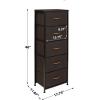 imageSorbus Fabric Dresser for Kids Bedroom  Chest of 6 Drawers Tall Storage Tower Clothing Organizer for Closet for Playroom for Nursery Steel Frame Fabric Bins  Wood Handle WhiteBrown